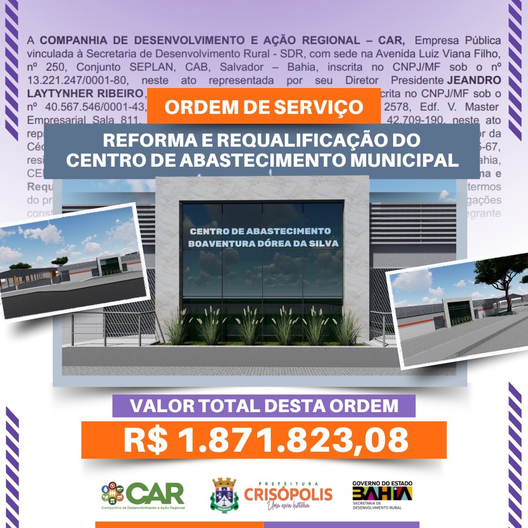 "Reforma e Qualificação do Mercado Municipal Boaventura Dórea da Silva - Crisopolis_BA"
