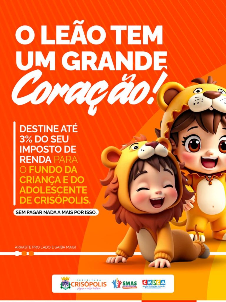 TRANSFORME SEU IMPOSTO DE RENDA EM FUTURO PARA NOSSAS CRIANÇAS E ADOLESCENTES >>>