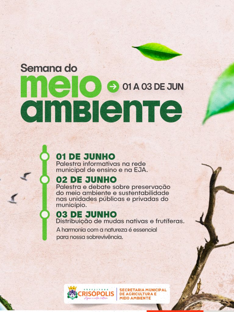 SEMANA DO MEIO AMBIENTE 2026 | CRISÓPOLIS-BA!