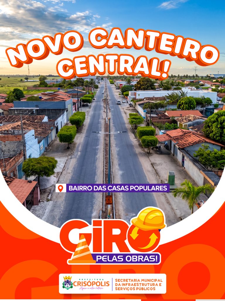 NOVO CANTEIRO CENTRAL EM CONSTRUÇÃO